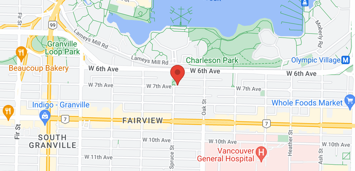 map of 1093 W 7TH AVENUE